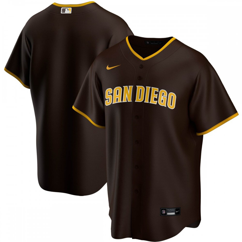 San Diego Padres Road Replica Team Jersey - Brown-Pro Kit Vault | Brand New 26/27 Sports Jerseys
